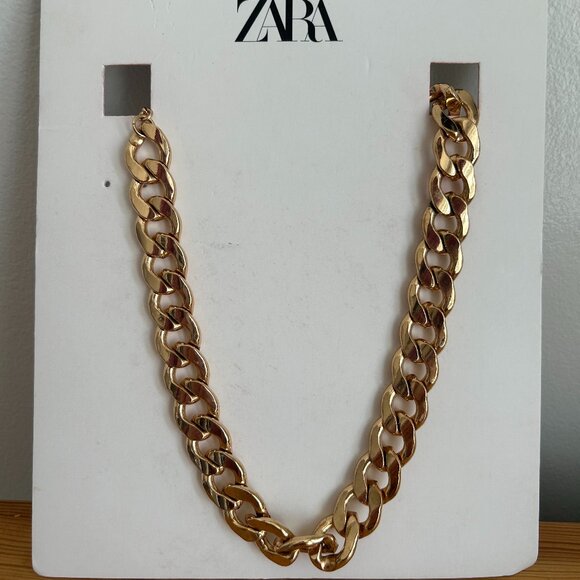 Zara Gold Link Necklace NEW Great Quality - Picture 1 of 3